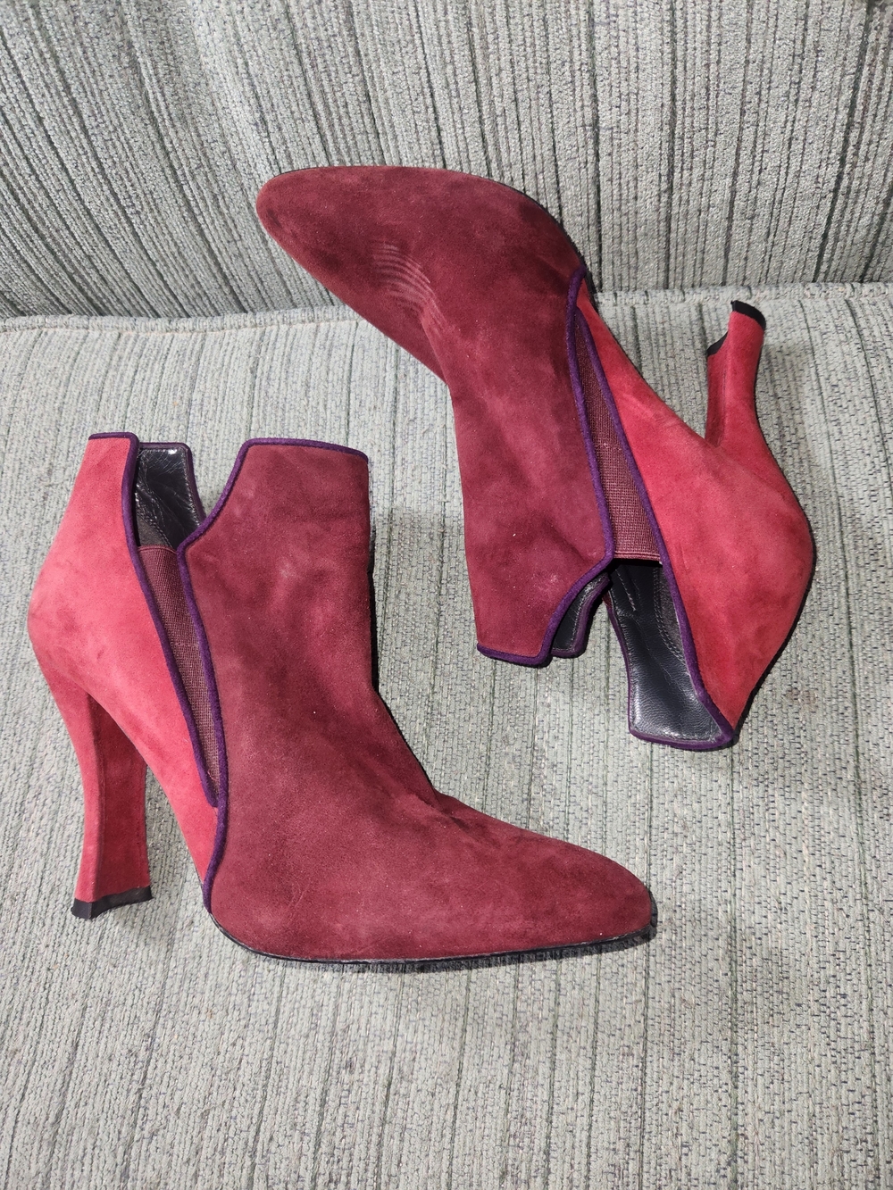 🍉Stuart Weitzman Bordeaux High-Heel Ankle Boots